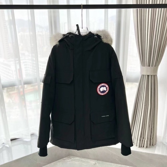 Canada Goose Black Jacket with Fur Trim
